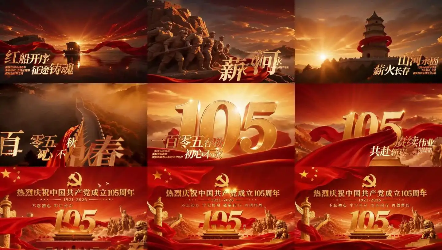建党105周年宣传片头